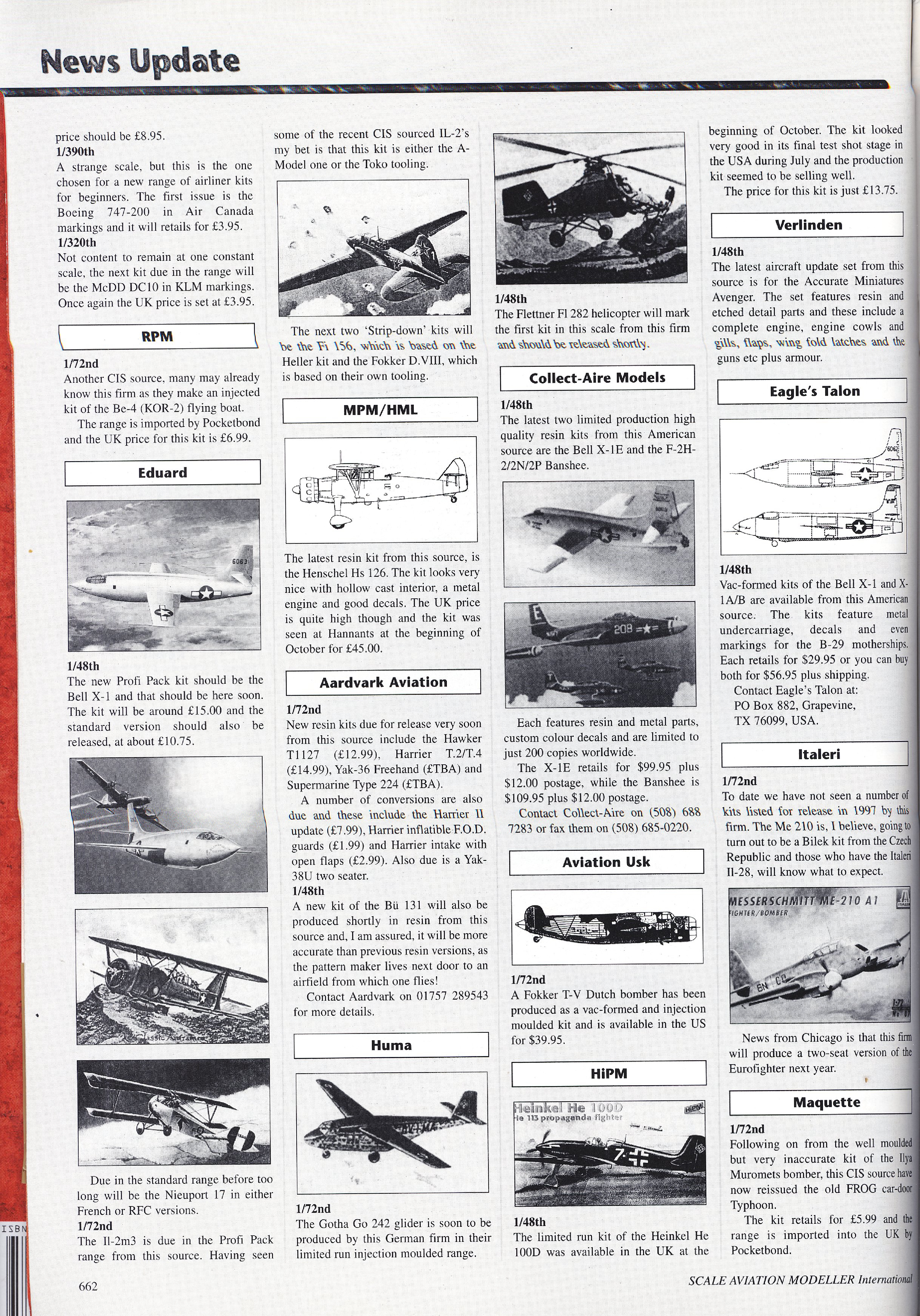 Scale Aviation Modeller International 1997-11